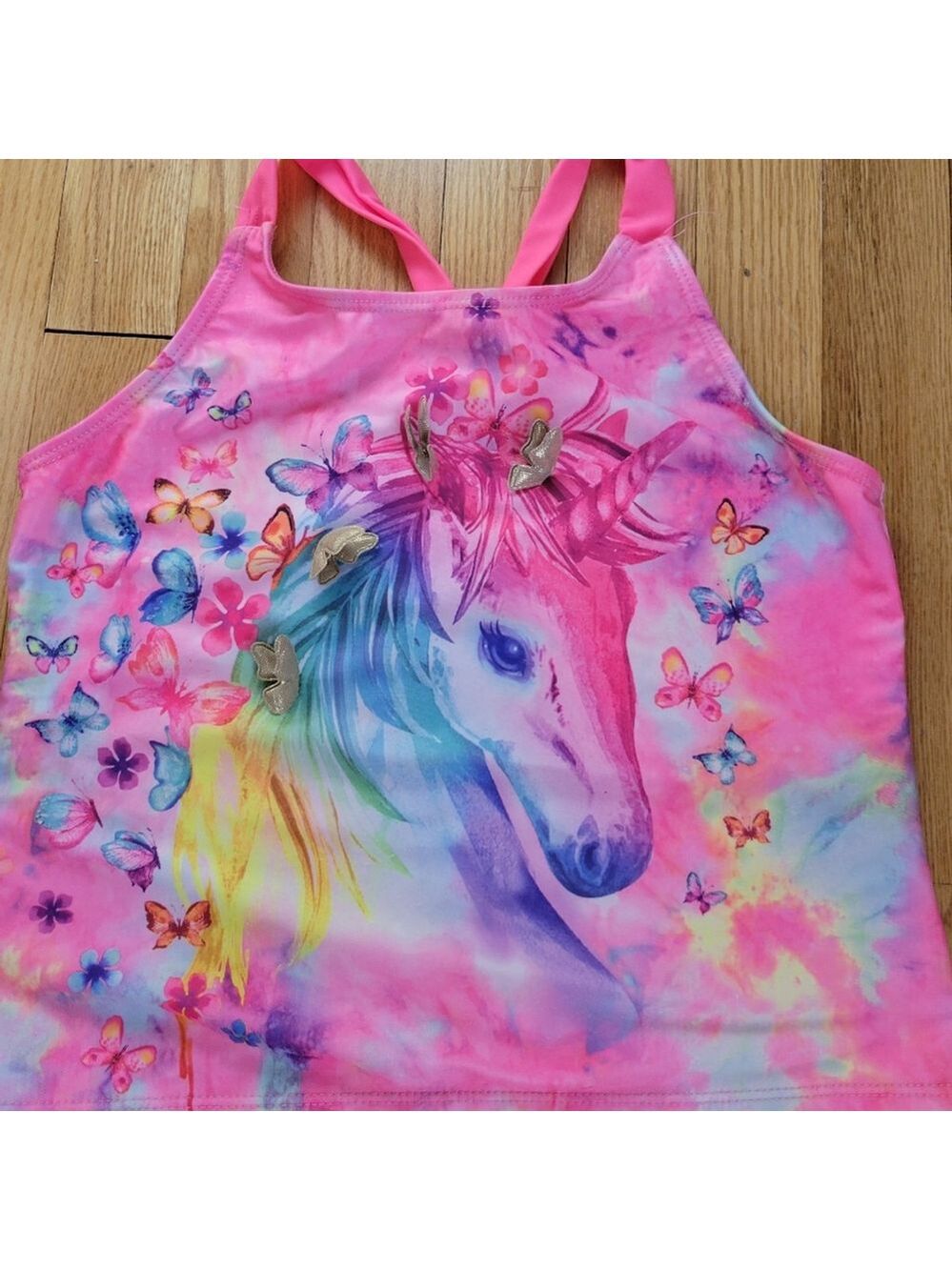 XL 14/16 Unicorn Girls Swimsuit by Wonder Nation - Picture 2 of 6